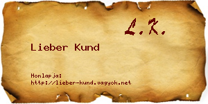 Lieber Kund névjegykártya